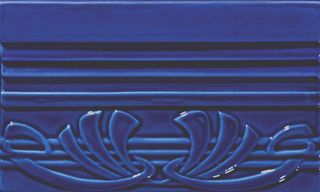 Grazia Epoque бордюр Terminale Deco Cobalt Craquele 12*20