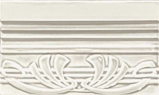 Grazia Epoque бордюр Terminale Deco Bianco Craquele 12*20