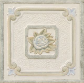 Вставка Formella Rosette In Cornice Verde Veneziano 20*20