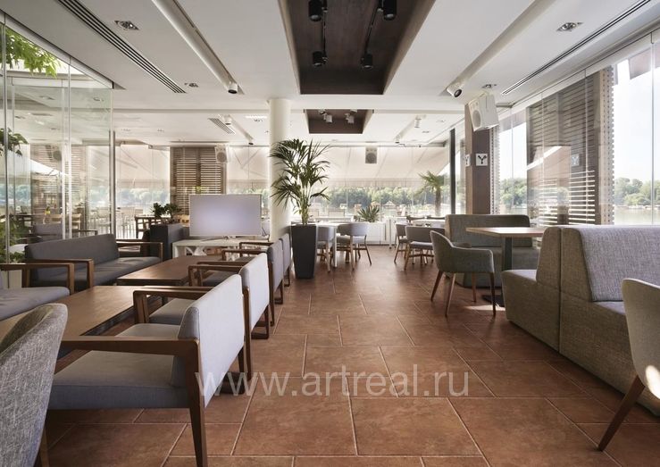 Керамогранит Cerdomus Pietra D'Assisi в интерьере