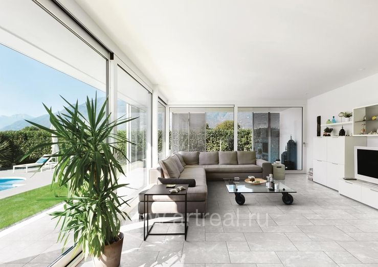 Керамогранит Cerdomus Pietra D'Assisi в интерьере