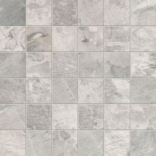 ABK Fossil Stone Mosaico Quadretti Light Grey