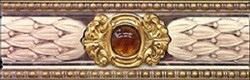 Kerlife Emperador бордюр Cenefa Majestic Crema 25*8