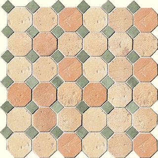 Cir&Serenissima Quintana мозаика Mosaico Bicolore Quintana Ottagonina Verde 30.5*30.5