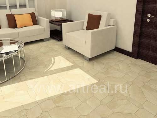 Интерьер коллекции керамической плитки Puzzlemi фабрики Emigres (Испания)