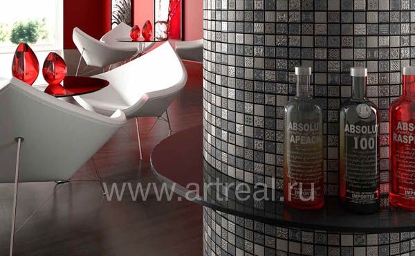 Керамическая мозаика Litica Material в интерьере