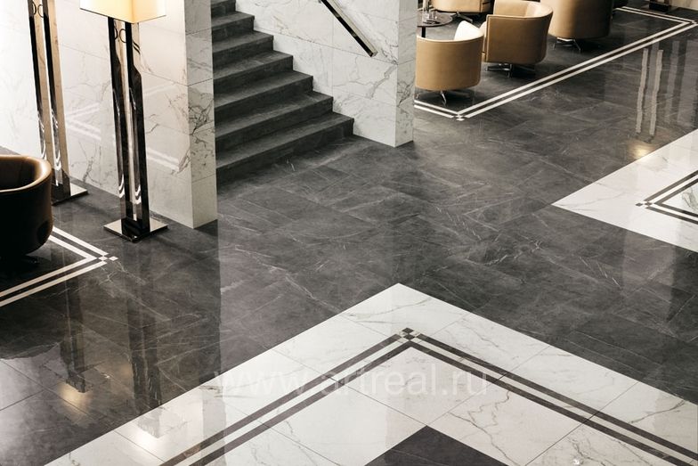 Керамогранит Atlas Concorde Marvel в отделке лестницы и пола
