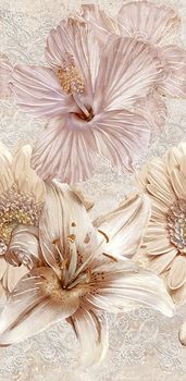 Kerama Marazzi Бихар декор Декор Бихар Цветы Необрезной 30*60