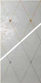 Petracers Ad Maiora декор Rhombus Oro Su Perla, Fregio Oro Con Swarovski 50*100