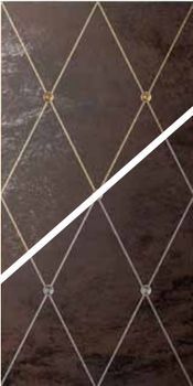 Petracers Ad Maiora декор Rhombus Platino Su Moro, Fregio Platino 50*100