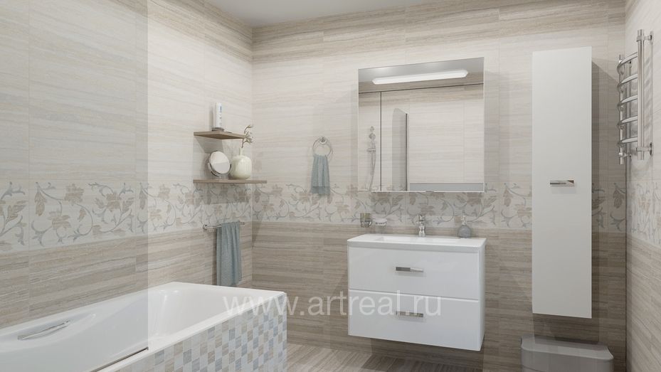 Керамогранит Vitra Travertini в интерьере