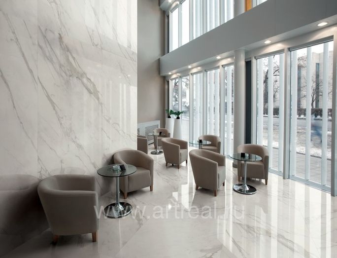 Ava Calacatta Керамогранит Ava Calacatta в интерьере