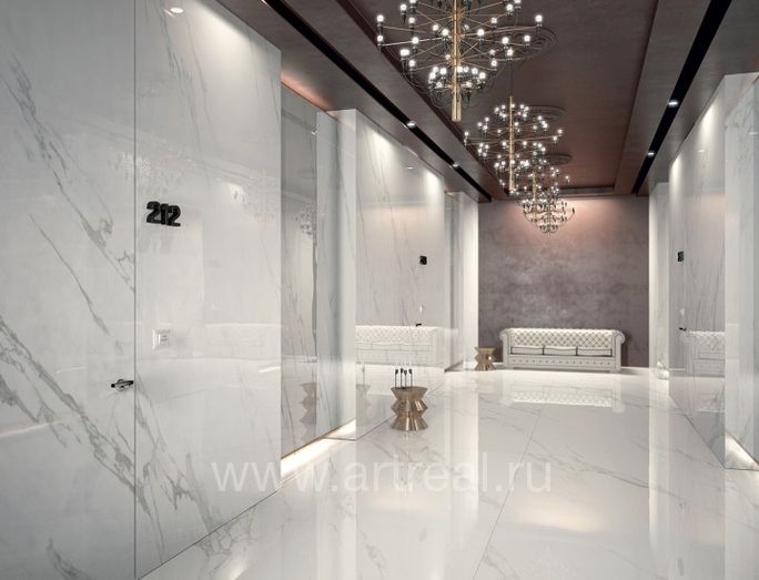 Ava Calacatta Керамогранит Ava Calacatta в интерьере