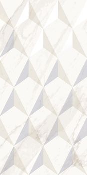 Love Ceramic Tiles Marble декор Bliss White Shine Ret 35*70