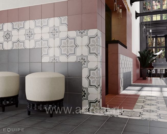 Керамогранит Equipe Art Nouveau в интерьере