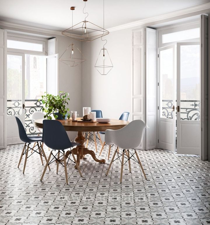 Керамогранит Sant Agostino Patchwork Black And White в интерьере