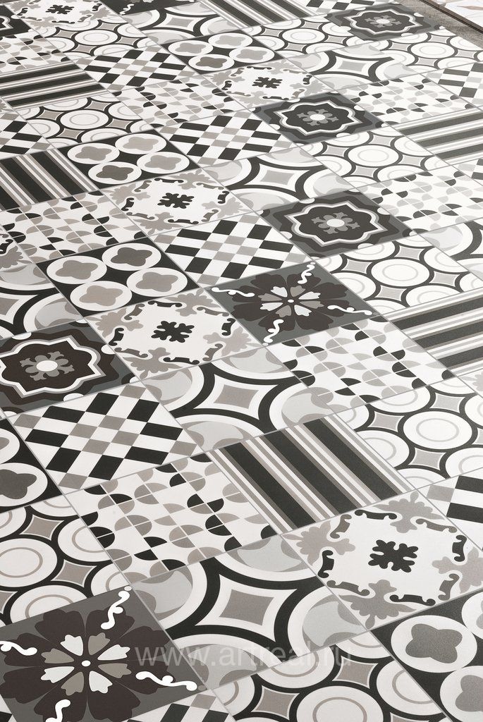 Керамогранит Sant Agostino Patchwork Black And White в интерьере