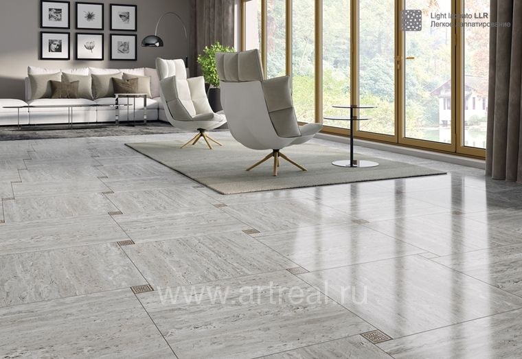 Керамогранит Idalgo Stone Travertine в интерьере