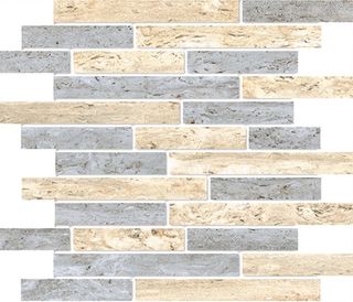 Idalgo Stone Travertine мозаика Silver Beige 2 Sr 30*35.8