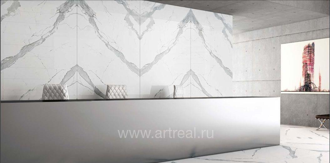 Apavisa Statuario Керамогранит Apavisa Statuario в интерьере