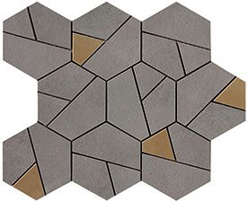 Мозаика Smoke Mosaico Hex Yellow 25*28.5*9