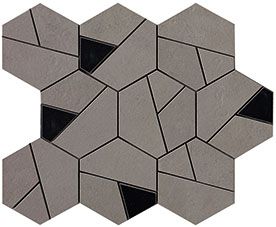 Мозаика Smoke Mosaico Hex Black 25*28.5*9
