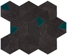 Мозаика Tarmac Mosaico Hex Jade 25*28.5*9