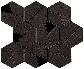 Мозаика Tarmac Mosaico Hex Black 25*28.5*9