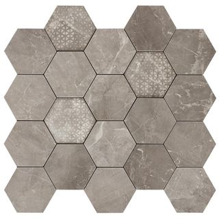 Piemme Majestic мозаика Hexagon Supreme Grey Lev 35*38