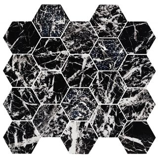 Piemme Majestic мозаика Hexagon Glam Black Lev 35*38