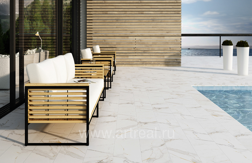 Клинкер Exagres Marbles в интерьере