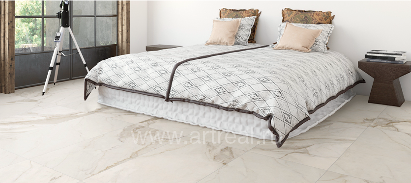 Керамогранит Azteca Calacatta Gold в интерьере