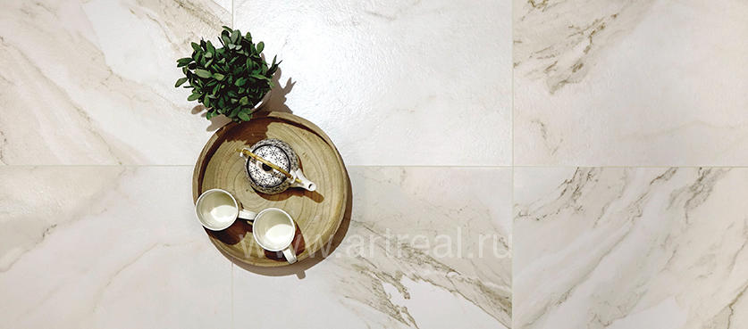 Керамогранит Azteca Calacatta Gold в интерьере