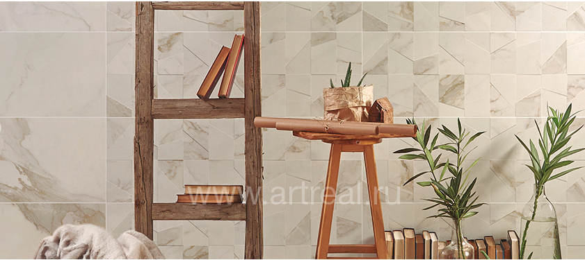 Керамогранит Azteca Calacatta Gold в интерьере