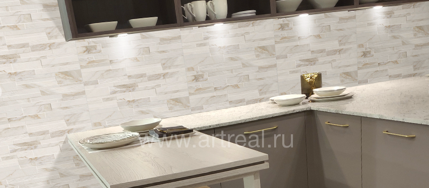 Керамогранит Azteca Calacatta Gold в интерьере