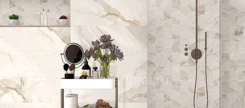 Керамогранит Azteca Calacatta Gold в интерьере