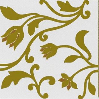 Bardelli Mille'900 Декор "Цветочный орнамент" Золото/белый