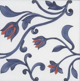 Bardelli Mille'900 Декор "Цветочный орнамент" Синий/белый
