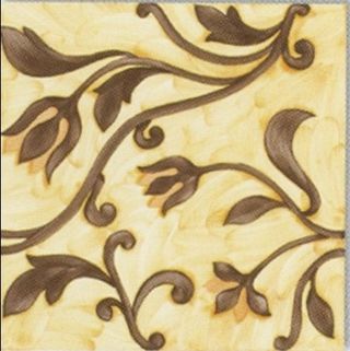 Bardelli Mille'900 декор Декор "Цветочный орнамент" Коричневый/кремовый 20*20
