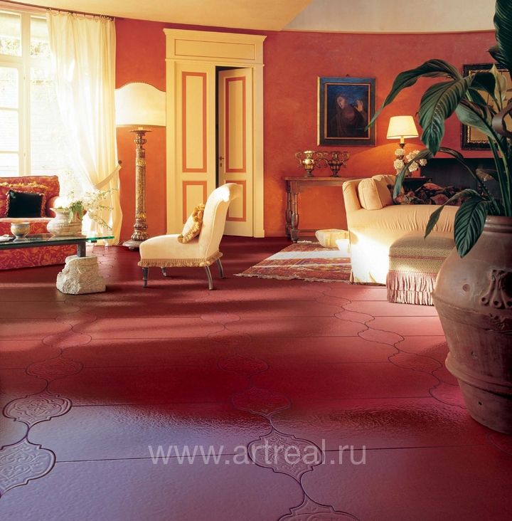 Пурпурный керамогранит с декоративными вставками Petracers Unico Пурпурный керамогранит с декоративными вставками Petracers Unico