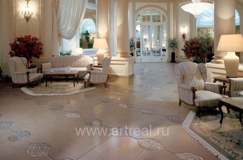 Керамогранит с декоративными вставками Petracers Unico бежевый Керамогранит с декоративными вставками Petracers Unico бежевый