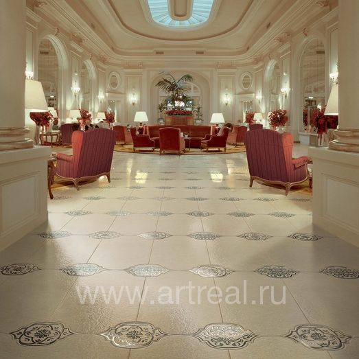 Керамогранит Petracers Unico с контрастными вставками Керамогранит Petracers Unico с контрастными вставками