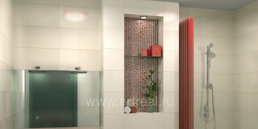 Мозаичное панно Solo Mosaico как элемент декора ванной
