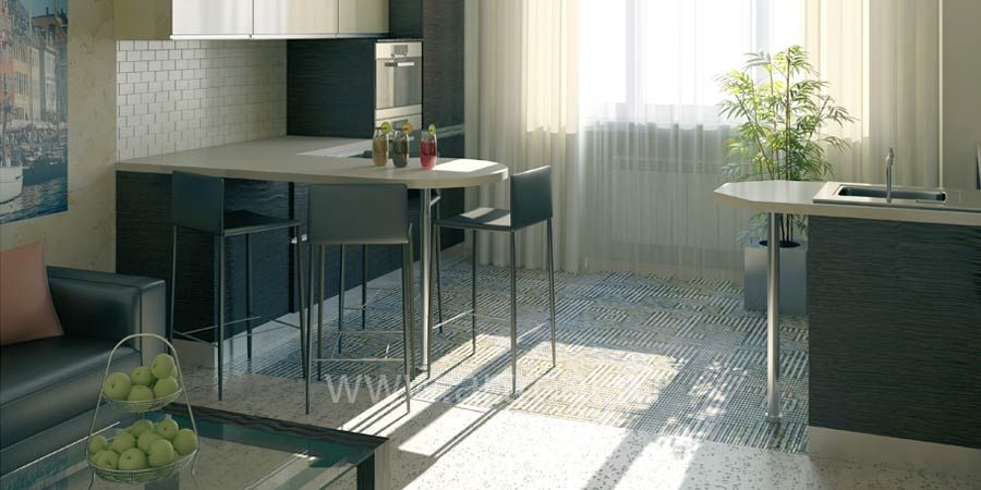 Мозаичное панно Solo Mosaico в отделке пола квартиры-студии
Мозаичное панно Solo Mosaico в отделке пола квартиры-студии