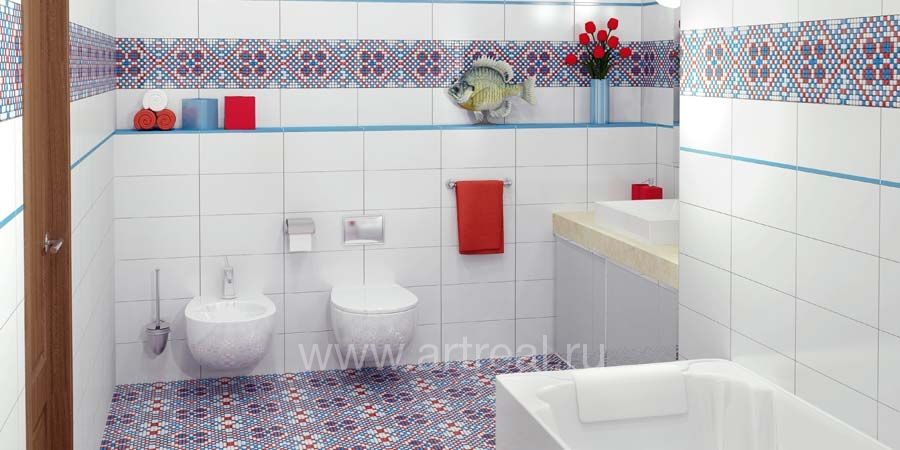 Мозаичное панно Solo Mosaico Света в отделке санузла Мозаичное панно Solo Mosaico Света в отделке санузла