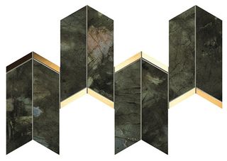 Мозаика Chevron Brazil Green 17*41.4*8.5