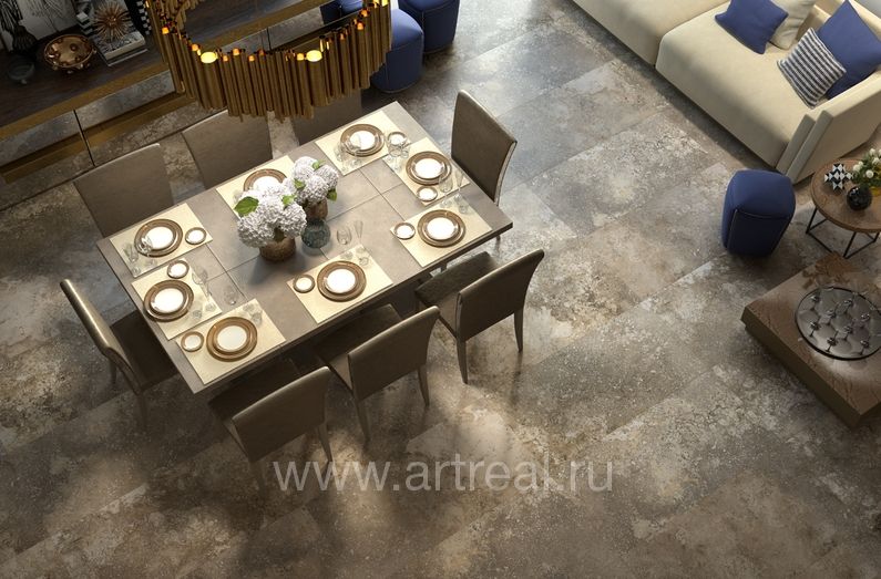 Керамогранит La faenza Oro Bianco в интерьере