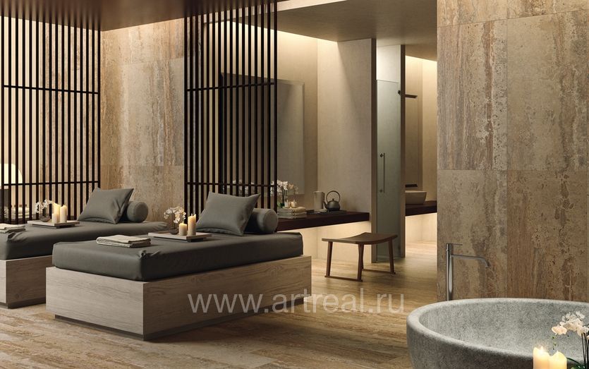 Керамогранит La faenza Oro Bianco в интерьере