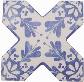 Cevica Becolors декор Cross Dec. Electric Blue 13.25*13.25