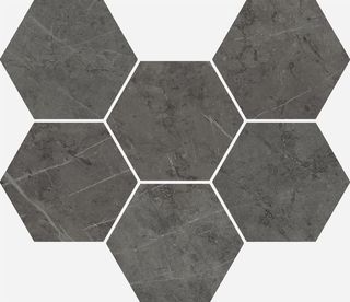 Italon Charme Evo Floor Project мозаика Antracite Mosaico Hexagon 25*29